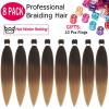 Alrence Pre Stretched Braiding Hair Long Braid 30 Inch 8 Packs Professional Braiding Hair Extensions Synthetic Crochet Twist Braids (30 Inch, 1B/30/27) view 2