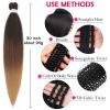 Alrence Pre Stretched Braiding Hair Long Braid 30 Inch 8 Packs Professional Braiding Hair Extensions Synthetic Crochet Twist Braids (30 Inch, 1B/30/27) view 4