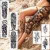 COKTAK 21 Sheets Extra Large Black Temporary Tattoos For Women Adults Greek Myth With 8 Sheets Full Arm Sleeve For Men Maori Warrior Compass and 13 Sheets Fake Large 3D Tatoo Stickers view 3