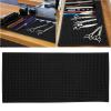 Anti-Slip Mat, Silicone Hairdresser Station Mat with Storage for Salon Tools Brown/Black view 1