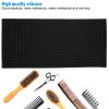 Anti-Slip Mat, Silicone Hairdresser Station Mat with Storage for Salon Tools Brown/Black view 2