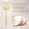 4 Pieces Loofah Back Scrubber Bath Sponge with Wooden Handle Long Handle Sponge Mesh on a Stick for Shower Exfoliating Bath Body Brush Luffa Back Brush for Women Men view 3