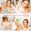 4 Pieces Loofah Back Scrubber Bath Sponge with Wooden Handle Long Handle Sponge Mesh on a Stick for Shower Exfoliating Bath Body Brush Luffa Back Brush for Women Men view 4