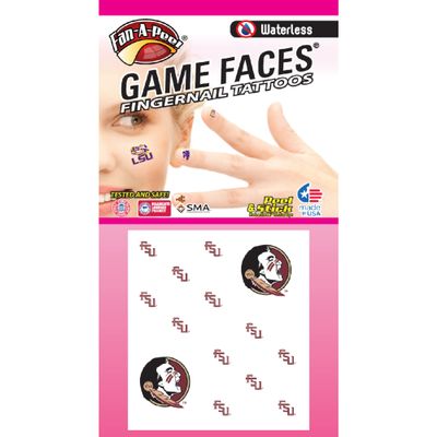 Fan-A-Peel Florida State Fingernail Temporary Tattoos - Officially Licensed -Hypoallergenic- Waterproof - Just Peel and Stick- No Water Needed- Made in USA. - Officially Licensed