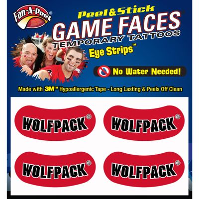 Fan-A-Peel NC State Waterless Temporary Tattoos - Hypoallergenic Peel and Stick Waterproof Temporary Tattoos - Officially Licensed
