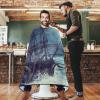 visesunny Barber Cape Octopus And Pirate Ship Black Pattern Polyester Hair Cutting Salon Cape Apron Anti-Static Haircut Shaving Cloth Beard Shaving Bib Hairdressing Cape view 2