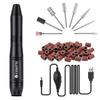 COSITTE Electric Nail Drill, USB Electric Nail Drill Machine for Acrylic Nails, Portable Electrical Nail File Polishing Tool Manicure Pedicure Efile Nail Supplies for Home and Salon Use Black view 1