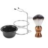 Aethland Mens Shaving Brush Kit, Soft Hair Shaving Brush, Stainless Steel Shave Brush Holder & Acrylic Soap Bowl Mug for Men Barber Shave Kit view 2