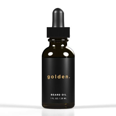 Golden Grooming Beard Oil for Men | Hydrating & Conditioning with Castor Oil, Jojoba Oil, and Olive Oil | Fresh Scent | 1oz