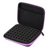 63 Slots Essential Oil Carrying Case, Portable Essential Oil Storage Bag with Foam Insert and Carrying Handle for Travel(purple) view 2