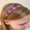 Rainbow Headband. Pride headband. Mexico headband. 7/8" width. Handmade in the USA. view 2