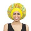 R&B Collection Silk Bonnets for Women. Curly Hair, Sleep Cap, Satin Bonnet (2 Pack) (Yellow, X-Large) view 1