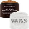 Brooklyn Botany Brown Sugar & Coconut Milk Body Scrub Set  Exfoliating and Moisturizing Face, Body, Hand & Foot Scrubs  2 x 10 oz view 1