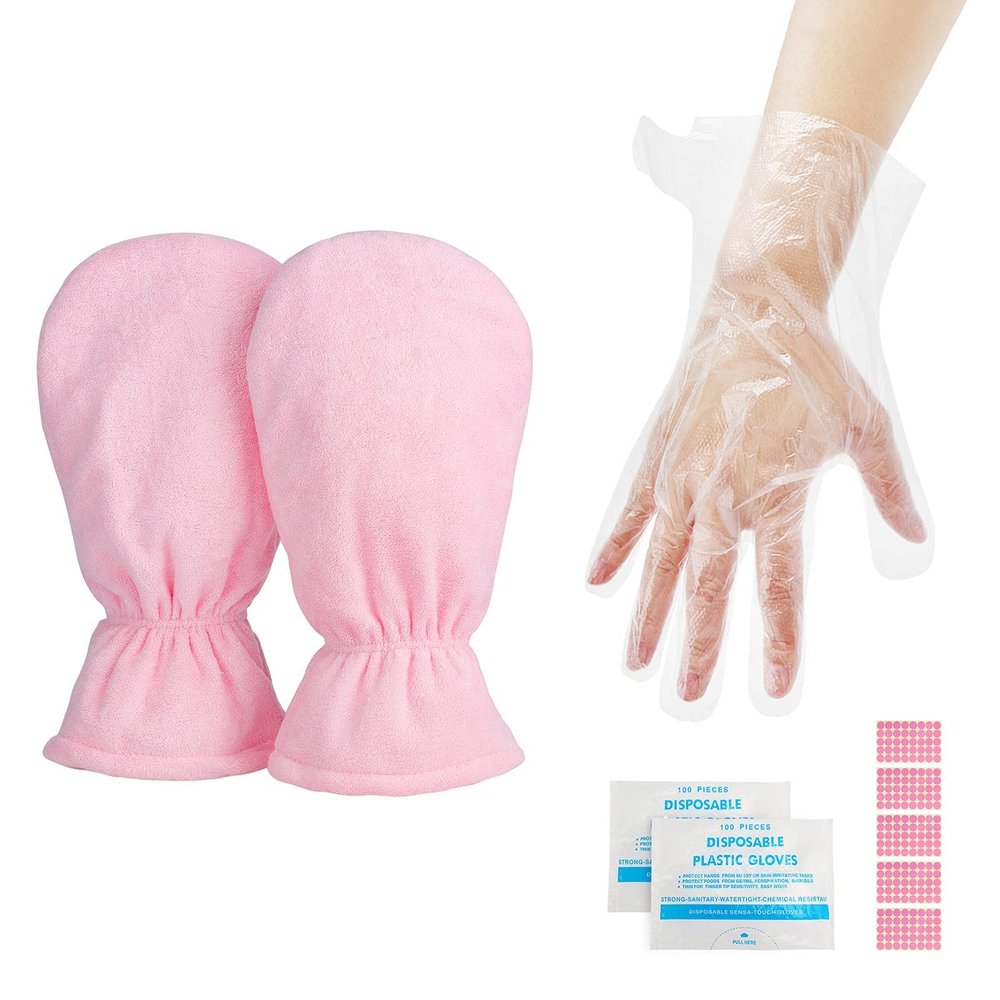 200pcs Paraffin Bath Liners for Hand & Paraffin Wax Mitts, Segbeauty Plastic Thermal Mitten Bags, Heated Hand SPA Mittens for Women, Glove Mitt Liner Covers for Wax Warmer