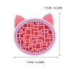 Silicone Makeup Brush Cleaning Mat Drying Rack Holder Cartoon Cat 2 in 1 Brush Mat with Holder Makeup Beauty Tools () view 2