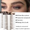 22 Pairs 4D Eyebrows Tattoo, Hair-Like Authentic Eyebrows, Eyebrows Tattoo Peel Off, Long Lasting Waterproof Natural False Eyebrows Makeup Sticker for Eyebrow Grooming Shaping (Brown) view 2