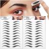 22 Pairs 4D Eyebrows Tattoo, Hair-Like Authentic Eyebrows, Eyebrows Tattoo Peel Off, Long Lasting Natural False Eyebrows Makeup Sticker for Eyebrow Grooming Shaping (Black) view 1