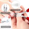 15 Pieces Ingrown Toenail Tools Stainless Steel Foot Nail Tools, Toenail File and Lifter, Nail Clipper, Cuticle Cutters, Cuticle Pusher and Manicure Pedicure Tools for Ingrown and Thick Nail (Red) view 3