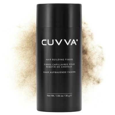 CUVVA Hair Building Fibers (30g) - Instantly Fill in Fine and Thinning Hair to Create a Thicker, Fuller Look - 10 Different Shades for Men & Women - Medium Blonde