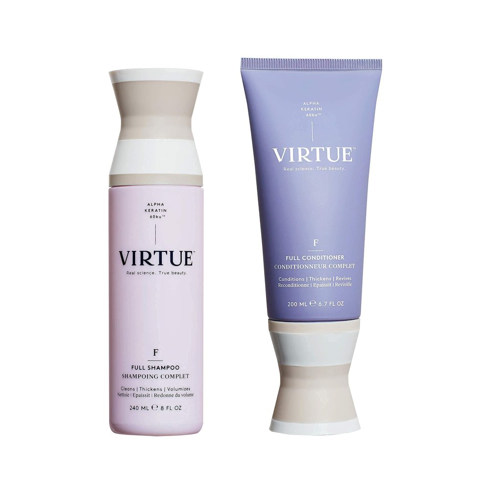 Virtue Full Sulfate Free Volumizing Shampoo and Conditioner Set Thickens, Safe for All Hair Types, Color Safe