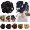 FACE MIRACLE Curly Messy Rose Bun Hair Piece Updo Scrunchie Ponytail Natural As Human Hair (#1 Jet Black) view 1