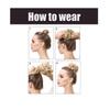 FACE MIRACLE Curly Messy Rose Bun Hair Piece Updo Scrunchie Ponytail Natural As Human Hair (#1 Jet Black) view 4