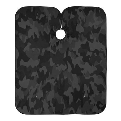 Blueangle Black Camouflage Barber Cape for Men Hair Cutting - Waterproof Salon Hairdressing Cape, 65" x 55"