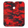 Blueangle Bright Red Camouflage Barber Cape for Men Hair Cutting - Waterproof Salon Hairdressing Cape, 65" x 55" view 1