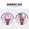 2pcs Adjustable Shower Cap Hair Shower Hat Bonnets for Women Tie Dye Hat Loose Sleeping Cap Shower Caps for Women Silk Bonnets Womens Hats Satin Broadside Women's Accessories view 2