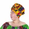AFRICSTYLE Girl's African Print Hair Bonnet Turbans Head Headwraps Sleeping Ankara Scarf, Color_5, Large view 3