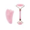 AKOAK Natural Rose Quartz Stone Roller Massager, Anti-wrinkle Massage Facial Relaxation Skin Care Tool, Jade Beauty Set view 1