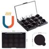 Allwon Empty Magnetic Eyeshadow Makeup Palette with Mirror and 12Pcs 26mm Round Metal Pans view 3