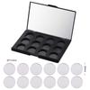 Allwon Empty Magnetic Eyeshadow Makeup Palette with Mirror and 12Pcs 26mm Round Metal Pans view 4