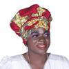 AFRICSTYLE African Print Hair Bonnet Turbans Head Scarf Headwraps for Women Sleeping Ankara view 2