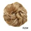 FACE MIRACLE Curly Messy Rose Bun Hair Piece Updo Scrunchie Ponytail Natural As Human Hair (#R25 Bleach Brown & Light Bleach Blonde) view 2