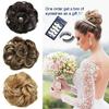 FACE MIRACLE Curly Messy Rose Bun Hair Piece Updo Scrunchie Ponytail Natural As Human Hair (#R25 Bleach Brown & Light Bleach Blonde) view 3