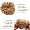 FACE MIRACLE Curly Messy Rose Bun Hair Piece Updo Scrunchie Ponytail Natural As Human Hair (#R25 Bleach Brown & Light Bleach Blonde) view 4