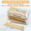 500PCS 6" Cotton Swabs in Storage Box - Long Cotton Swab with Wooden Sticks - Lint Free, Highly Absorbent Single Tipped Applicators for Makeup, Pet Care, Home Cleaning view 2