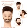 Stancia Male Mannequin Head,Training Head with 100% Human Hair,14 Barber Mannequin Head, Hairdresser Manikin Head, Training Doll Head for Hair Styling and Practice(with Beard,Dark Brown) view 2