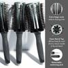 Olivia Garden ThermoVent Ionic Boar Round Brush Set, Not Electrical, 3 pc view 4