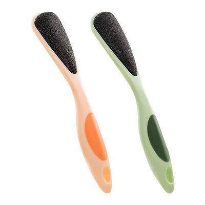 1 Set 2 Pcs Double Sided Pumice Stone Remover Foot Scraper Double-Sided Foot File Foot Planer Foot Grinder Treatment Foot Rubbing Board TPR Frosted