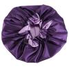 Beaupretty 1pc Satin Double Layer Shower Cap for Women Reusable Soft and Lightweight Hair for Bathing Spa and Cooking for All Hair Types view 1