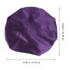 Beaupretty 1pc Satin Double Layer Shower Cap for Women Reusable Soft and Lightweight Hair for Bathing Spa and Cooking for All Hair Types view 3