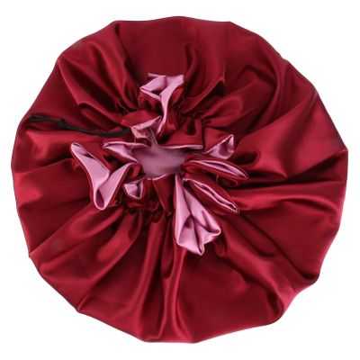 Beaupretty 1pc Double Layer Satin Shower Cap for Women Bathing Hat Hair for Cooking and Spa Use