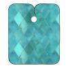 Blueangle Teal Watercolor Geometric Plaid Barber Cape Waterproof Salon Hairdresser Cape with Adjustable Snap Closure, Perfect for for Men Salon and Home Use view 1