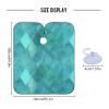 Blueangle Teal Watercolor Geometric Plaid Barber Cape Waterproof Salon Hairdresser Cape with Adjustable Snap Closure, Perfect for for Men Salon and Home Use view 3