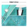 Blueangle Teal Watercolor Geometric Plaid Barber Cape Waterproof Salon Hairdresser Cape with Adjustable Snap Closure, Perfect for for Men Salon and Home Use view 4
