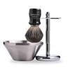 Je&Co Shaving Set,Pure badger Hair Shaving Brush with Steel Stand and Steel Bowl view 1