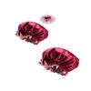 Magik Double-sided Cover Satin Night Sleep Cap Hair Bonnet Hat Head w/Elastic Band (2 Pack, Burgundy/Pink) view 1