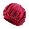 Magik Women Satin Night Sleep Cap Hair Bonnet Hat Silk Head Cover Wide Elastic Band (2 Pack, Burgundy) view 1